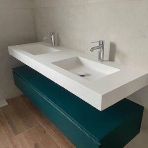 Pose d’un meuble lavabo double vasque &agrave; UFFHEIM Wittenheim 0